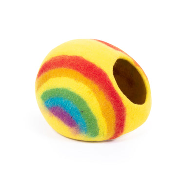 Colorful NZ wool cat cave bed